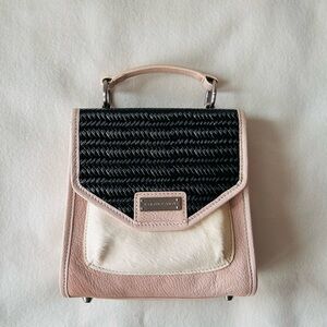 Adrianne Landau lamb skin/ calf skin Leather crossbody bag